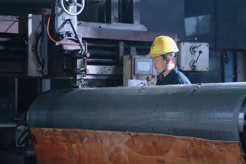 Corrugating roll slotting