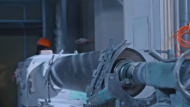 Tungsten Carbide Coating on Corrugating Roll